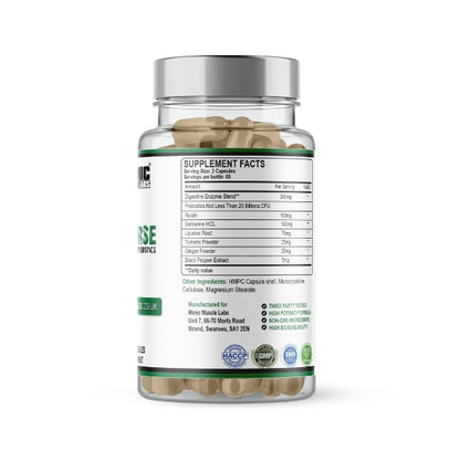 Manic Muscle Labs GUTNURSE Digestive Enzyme Matrix 120 Vegan Capsules