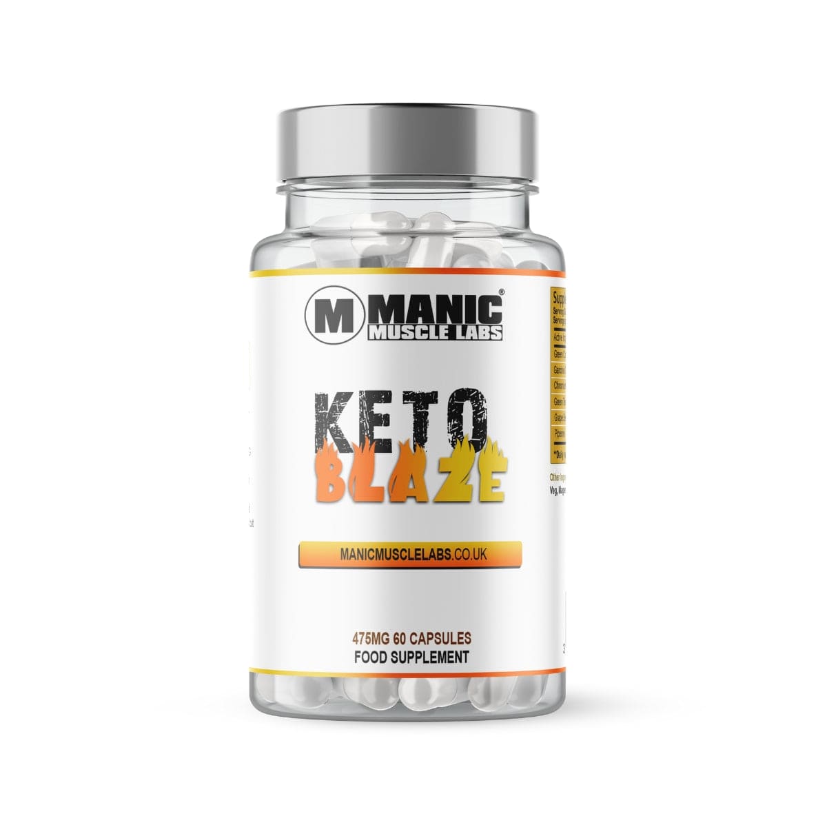 Manic Muscle Labs Keto Blaze Keto Fat Burner 60 Capsules