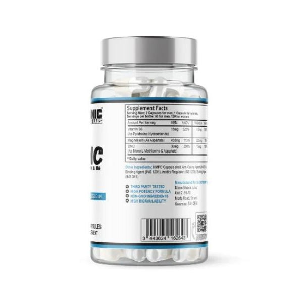 MML ZMA ULTRA Zinc, Magnesium & B6 120 Vegan Capsules