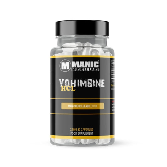 Manic Muscle labs Yohimbine HCL 2.5mg 60 Vegan Capsules